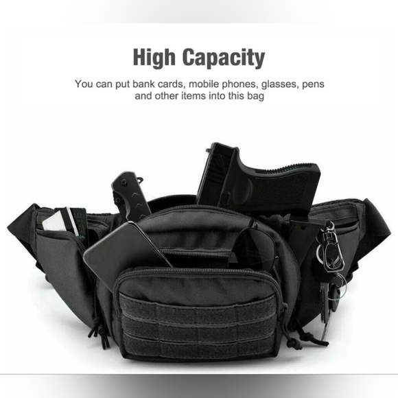 Tactical Waist Bag Concealed Gun Carry Pouch Military Pistol Holster Fanny Pack - Picture 11 of 11